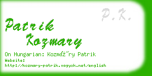 patrik kozmary business card